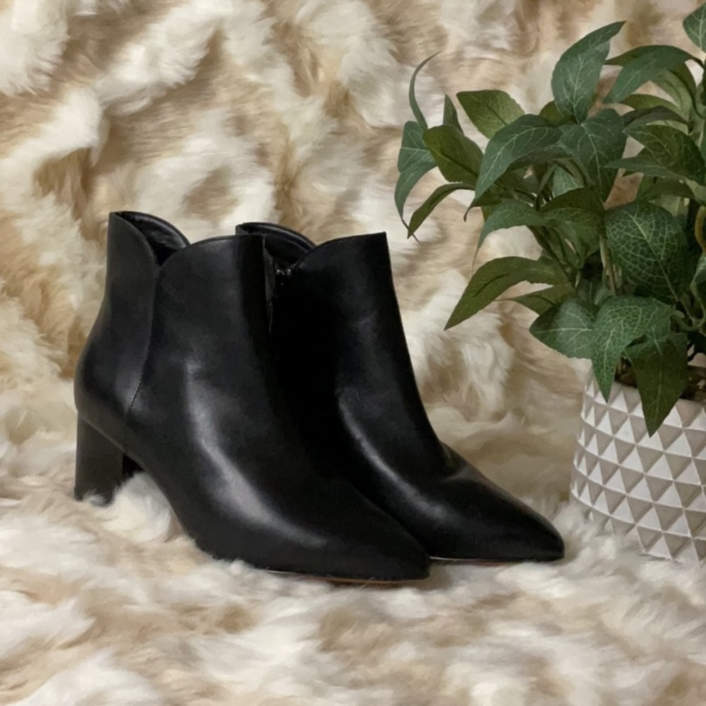 Cole Haan - Elyse Black Leather Boots